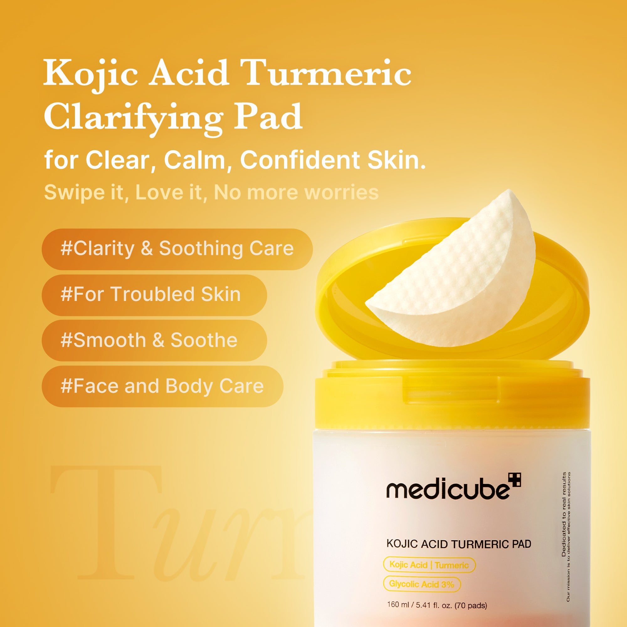 Medicube Kojic Acid Turmeric Pad 160ml ( 70Pads )