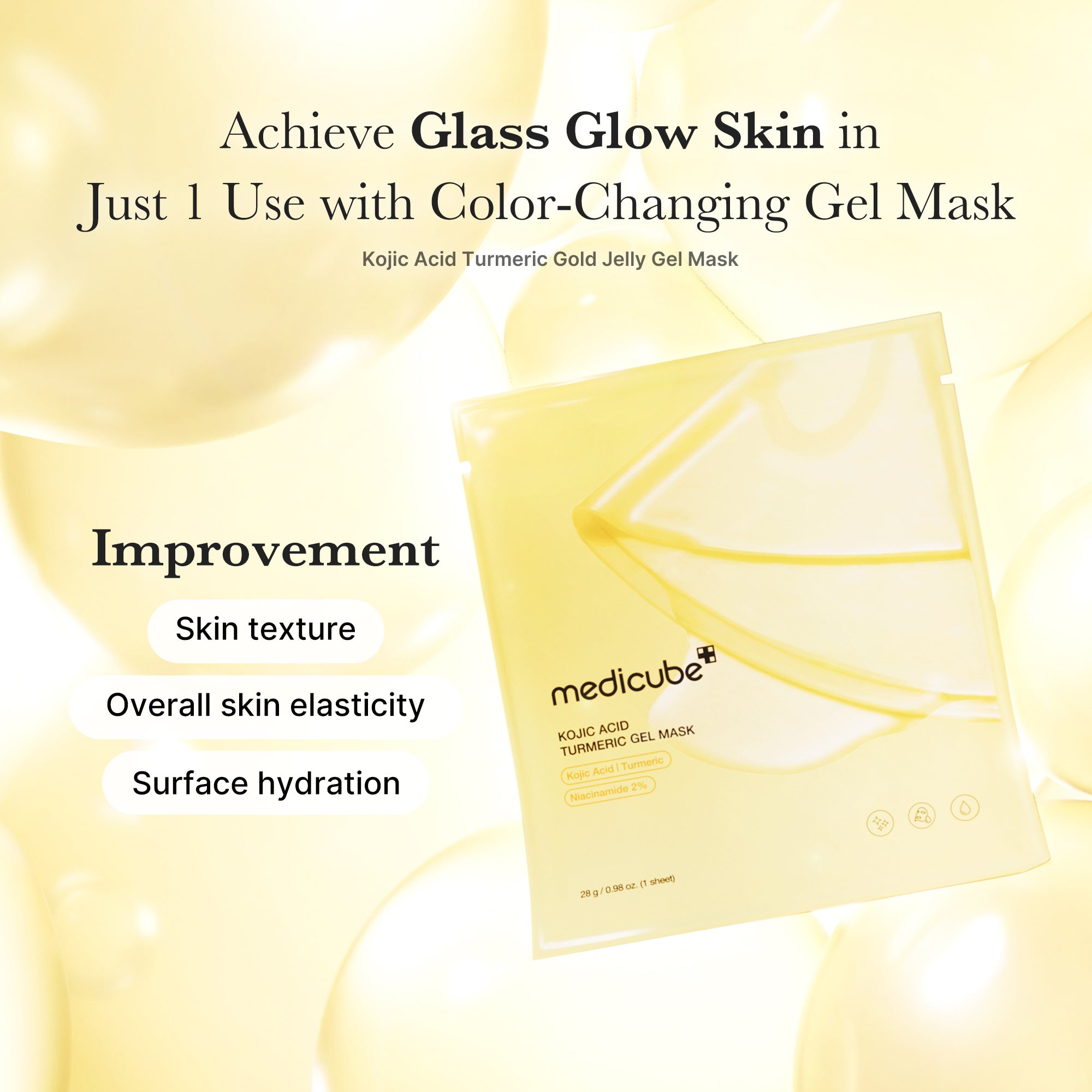 Medicube Kojic Acid Turmeric Gel Mask Sheet 28 gm