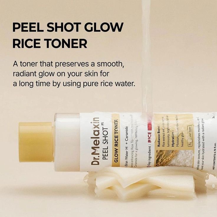 Dr.melaxin peel shot glow white rice toner 200ml