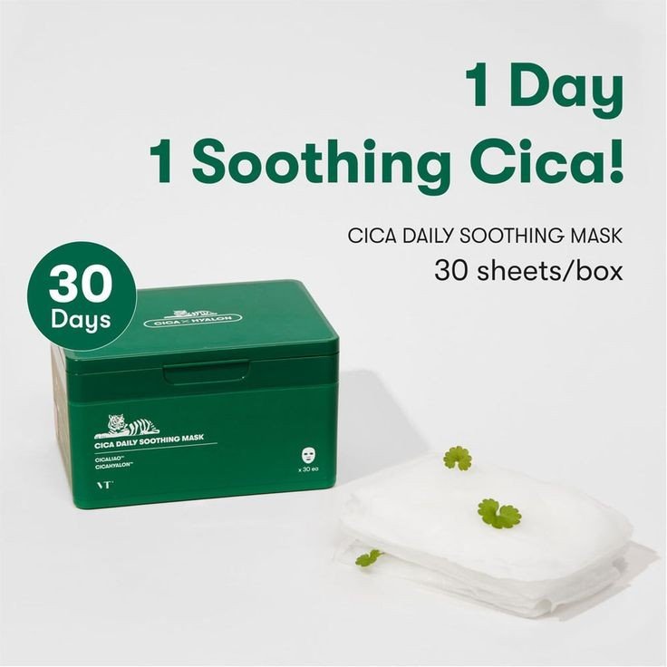 VT cica daily soothing mask 30 sheets