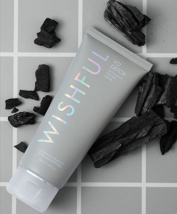 Wishful Yo Detox Charcoal Face &amp; Body Enzyme Scrub 100 ML