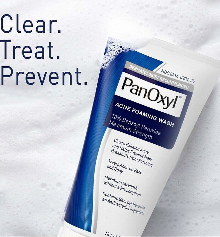 PanOxyl Acne Foaming Wash Benzoyl Peroxide 10% Maximum Strength.
