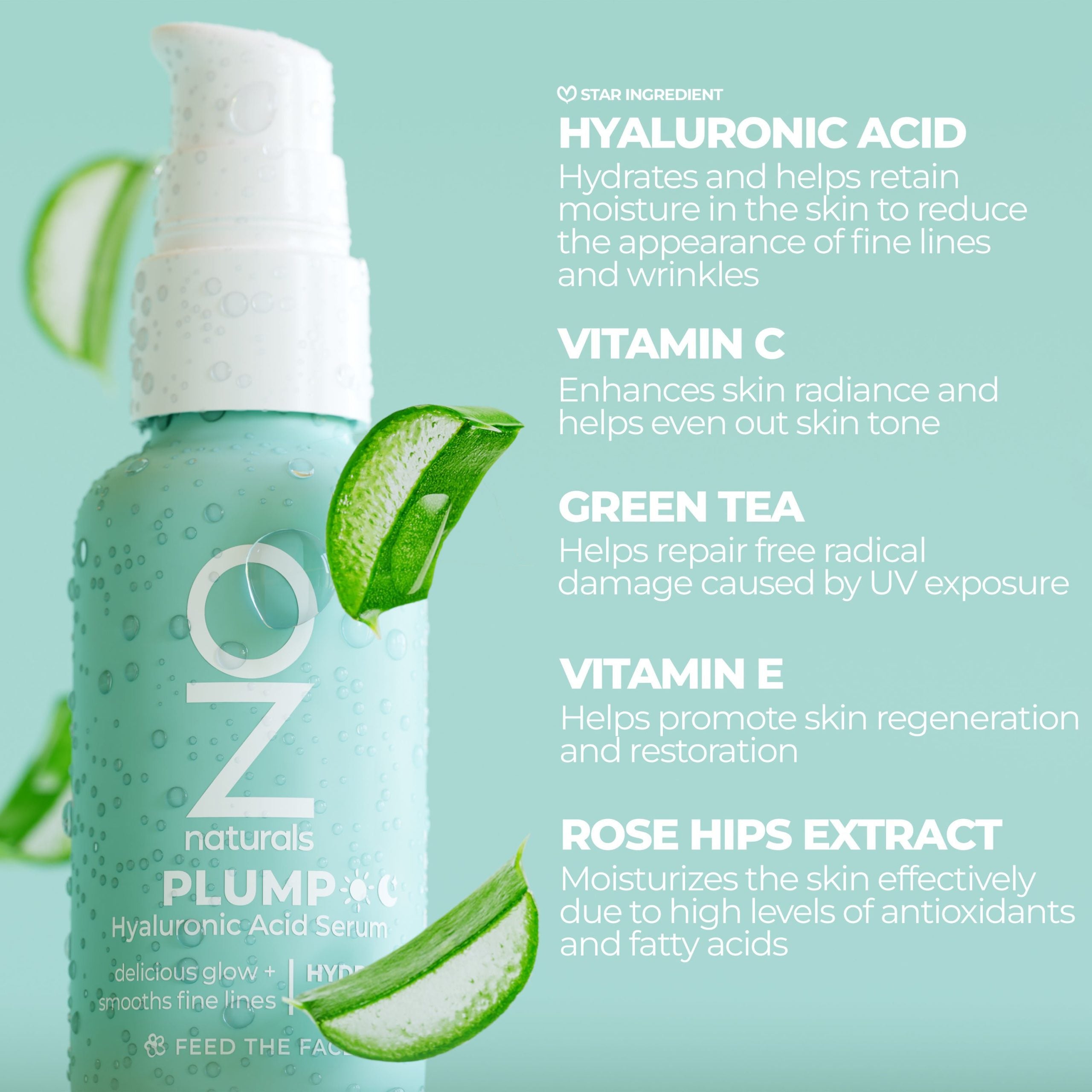 Oz Naturals Plump Hyaluronic Acid Serum 30 ML