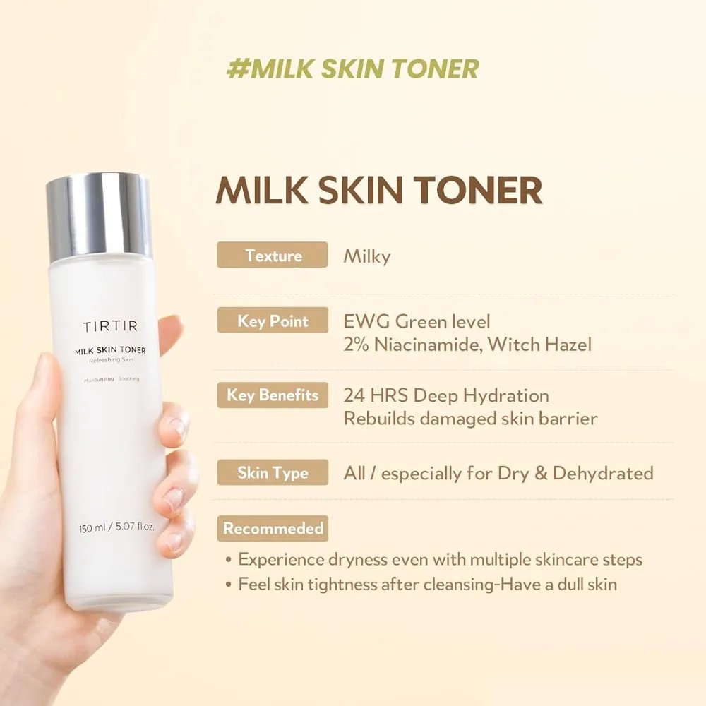 TIRTIR Milk Skin Toner Light Refreshing 150 ML