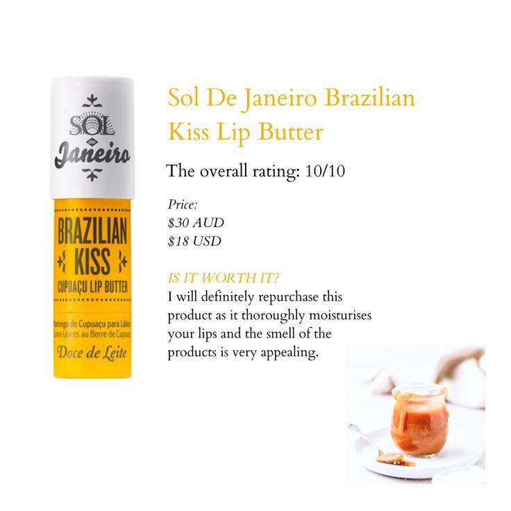 Sol De Janeiro Brazilian Kiss Lip Butter 6.2 Gm
