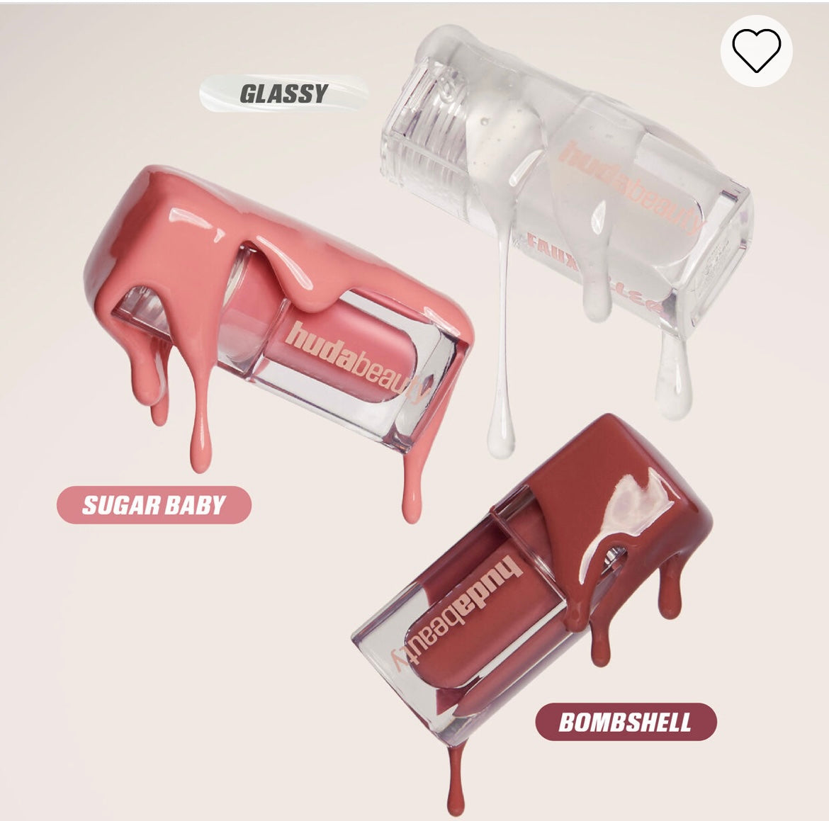 Huda beauty glossiest gloss mini kit lipgloss