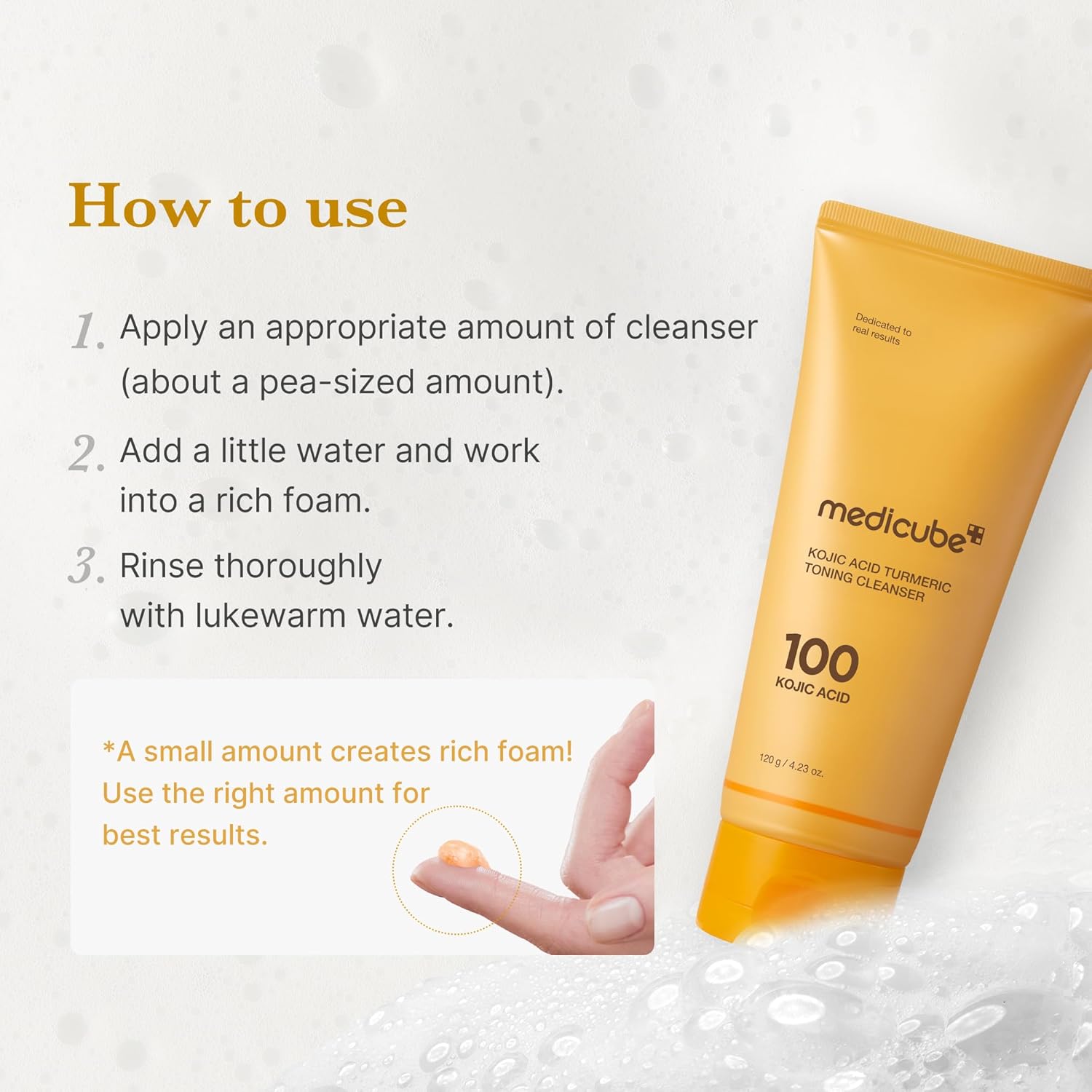 Medicube Kojic Acid Turmeric Toning Cleanser 120gm