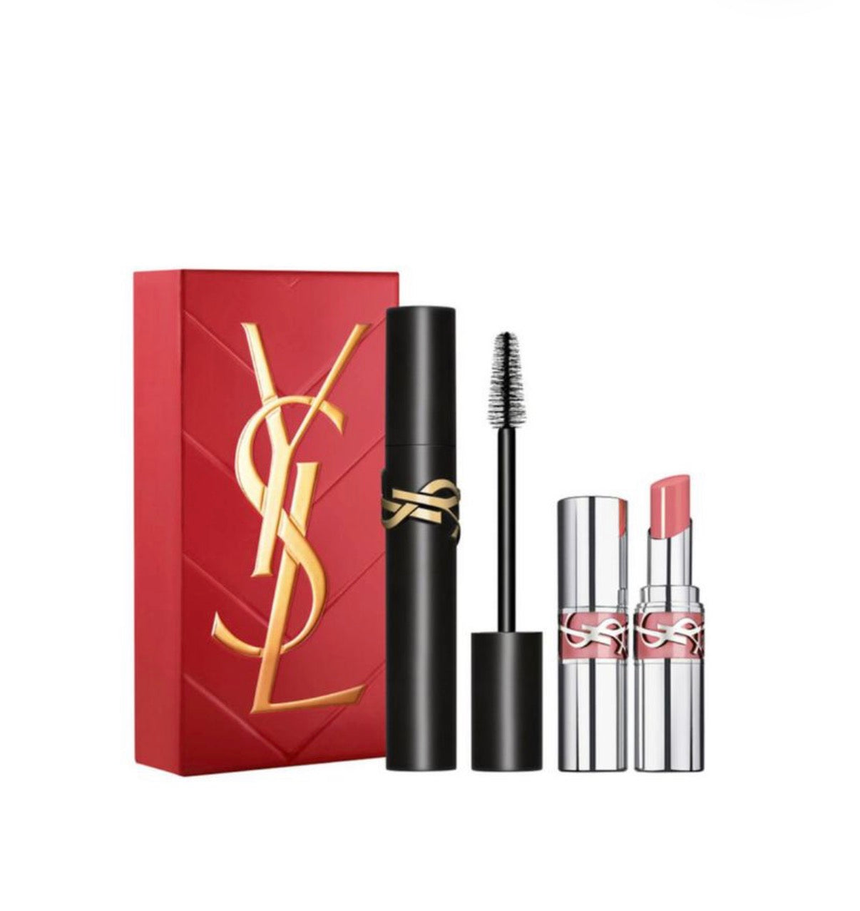 Yves Saint Laurent Lash Clash Mascara Full Size Black &  Loveshine Lipstick N44 Nude Lavaliere Duo Kit