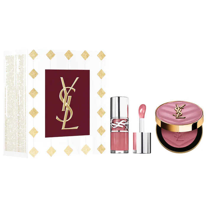 Yves Saint Laurent Iconic Pink Lip Gloss & Blush Gift Set