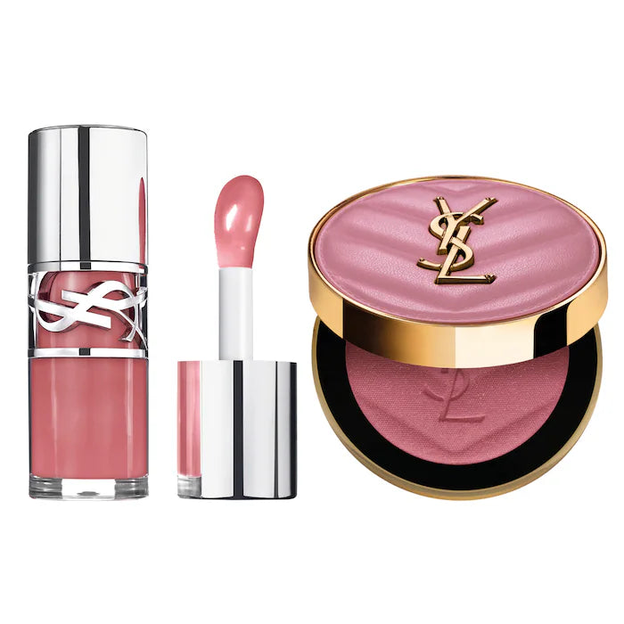 Yves Saint Laurent Iconic Pink Lip Gloss & Blush Gift Set
