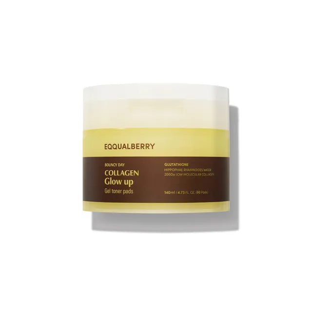 EQQUALBERRY Collagen Glow Up Gel Toner Pads 60 Pads