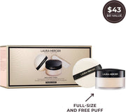 Laura Mercier Indulgent Icons Ultra-Blur Translucent Loose Setting Powder & Velour Puff Duo 50ml