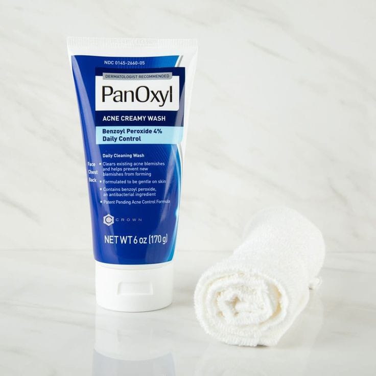 Panoxyl Acne Creamy Wash 4% Benzyl Peroxide Daily Control 170 gm
