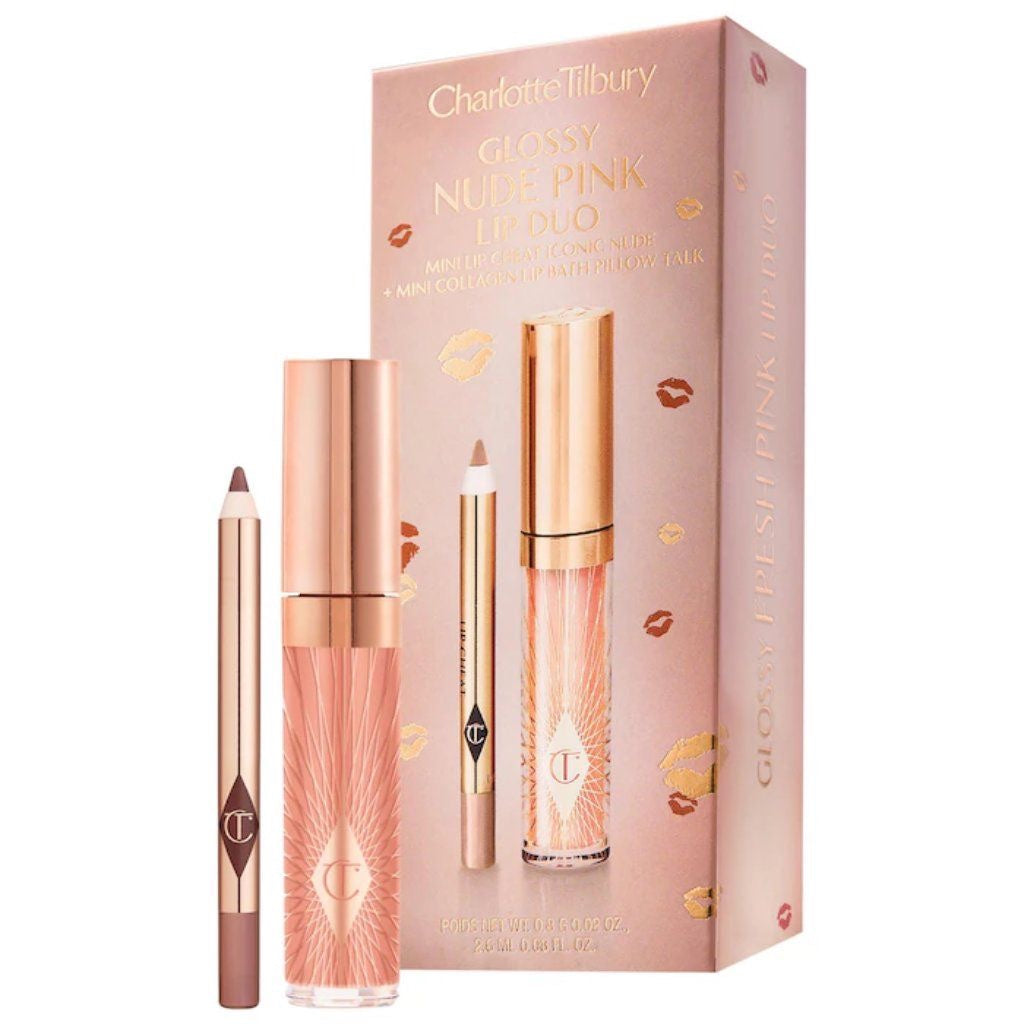Charlotte tilbury glossy nude pink lip duoPillow talk—iconic nude