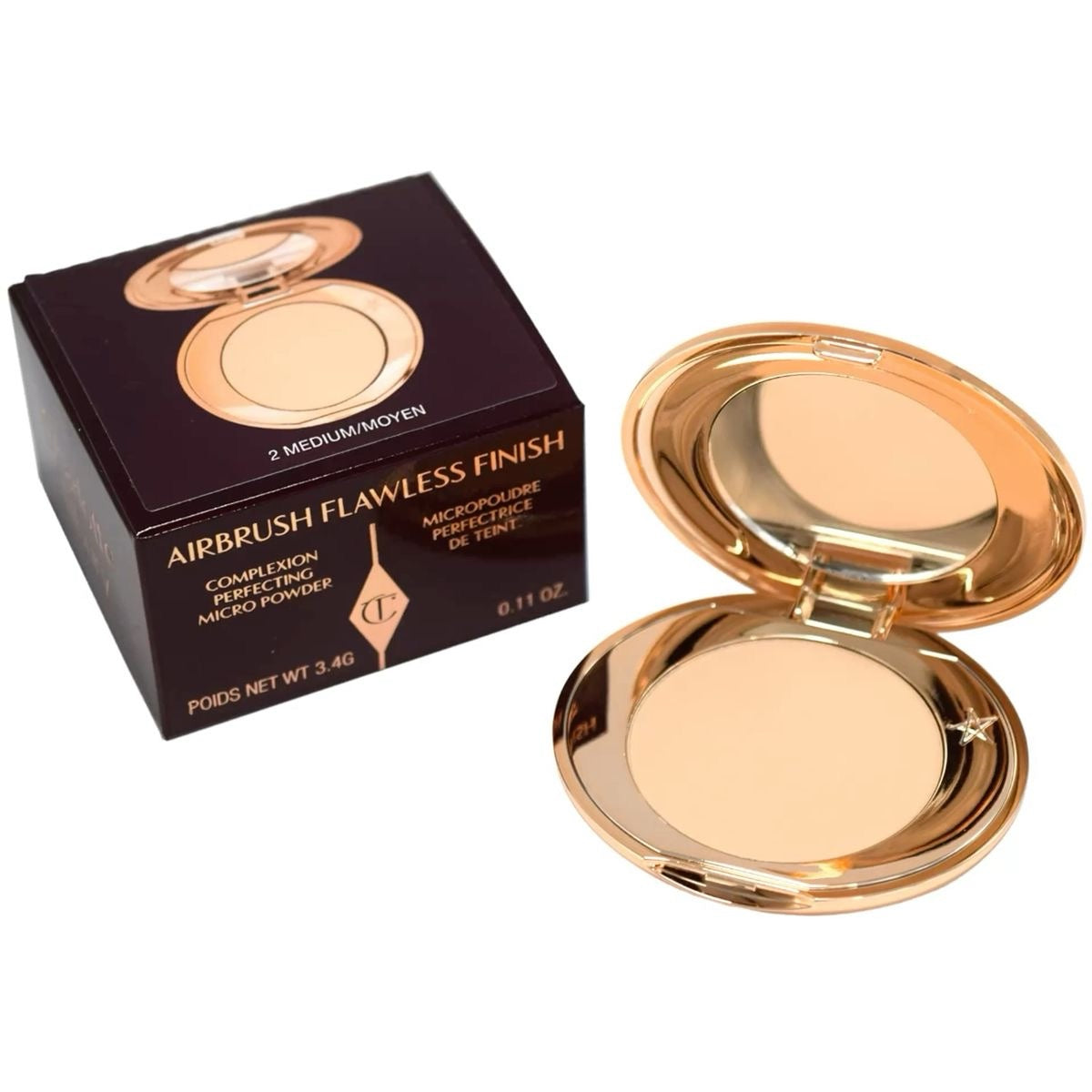 Charlotte Tilbury airbrush flawless finish powder mini size 0.8 gm