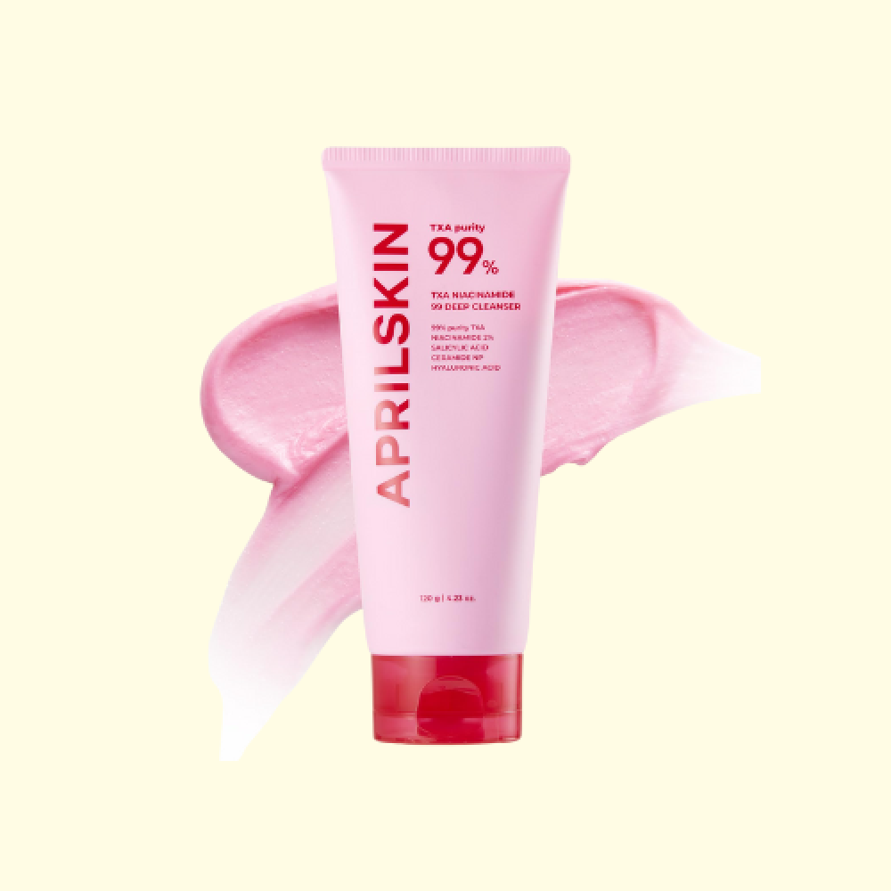 April Skin 99% TXA Niacinamide 99 Pore Care Pink Bubble Gum Deep Cleanser 120gm