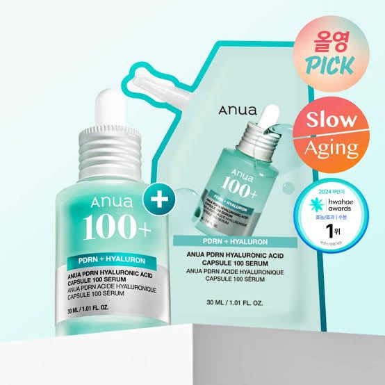 Anua PDRN Hyaluronic Capsule 100 Serum 30ml Refill Set