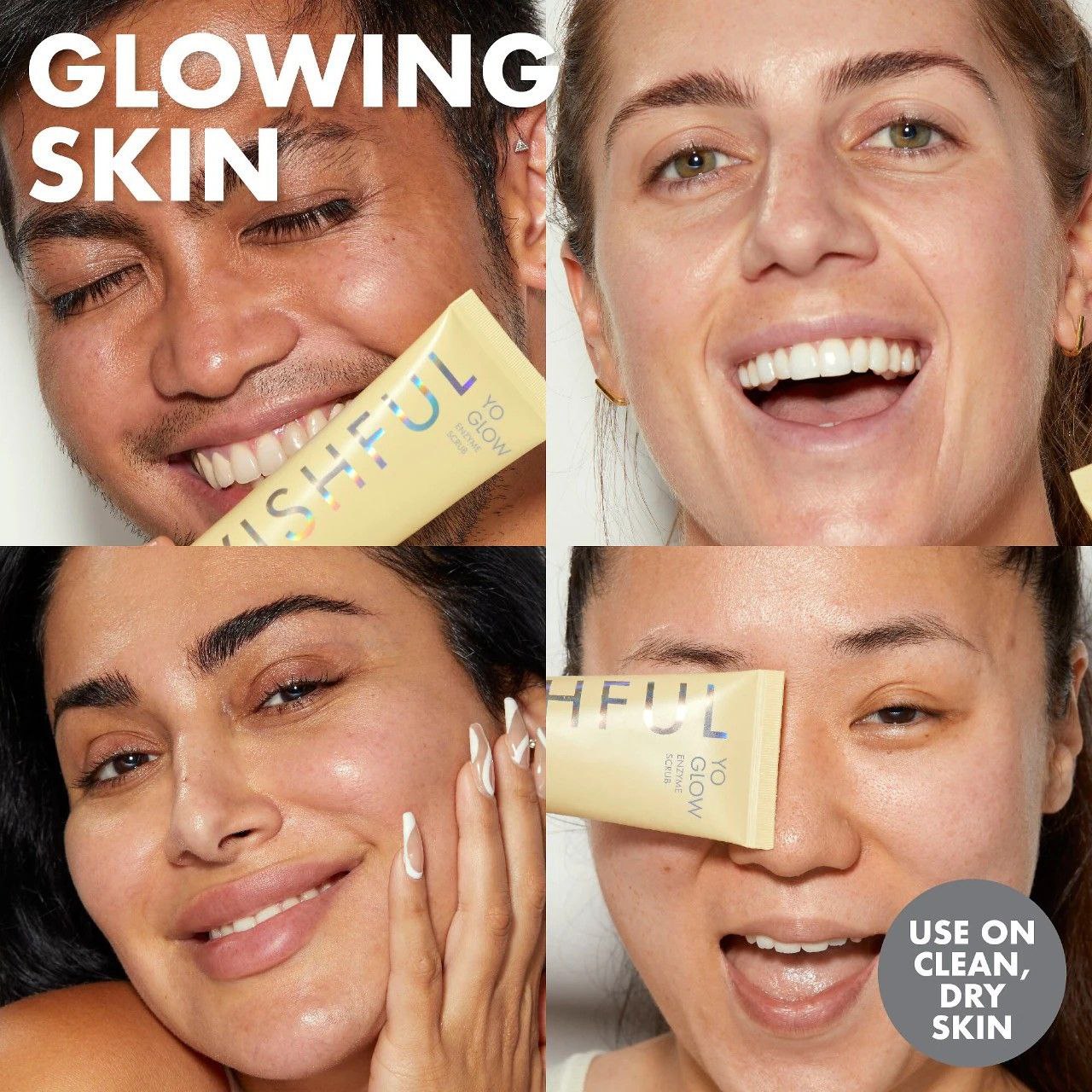 Wishful Mini Yo Glow AHA &amp; BHA Facial Enzyme Scrub 40 ML