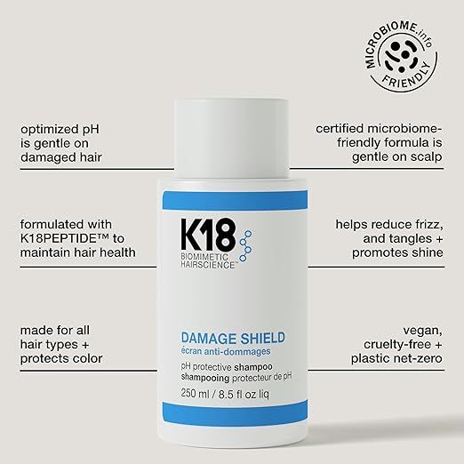 K18 DAMAGE SHIELD pH protective shampoo