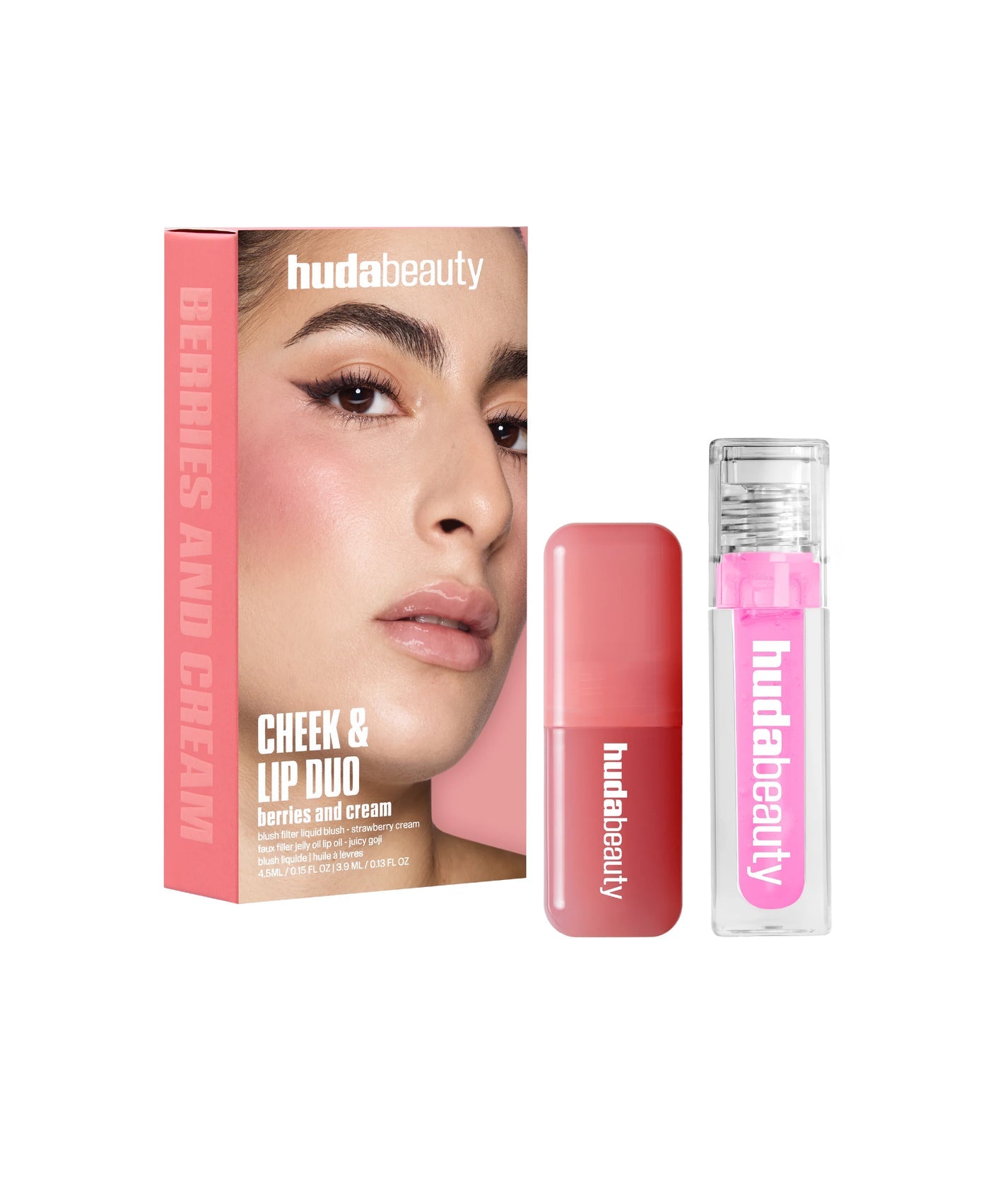 HUDA BEAUTY CHEEK & LIP DUO BERRIES AND CREAM kit